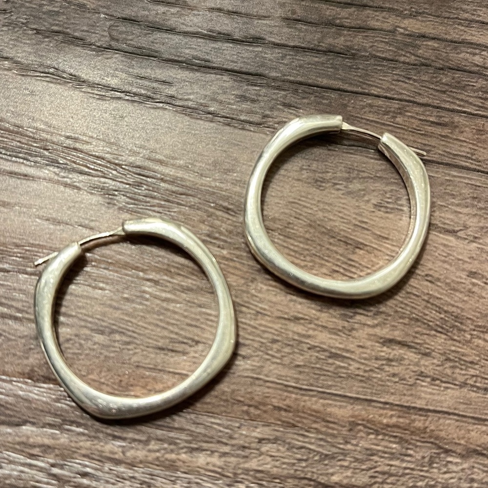 Tiffany & Co Sterling Silver Hoop Earrings